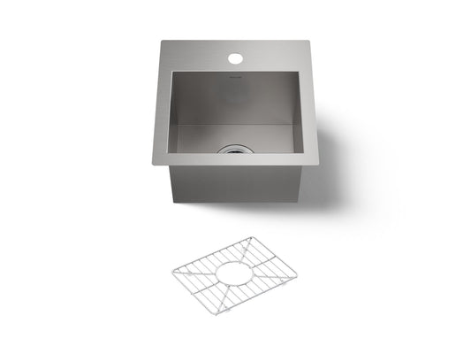 KOHLER K-3840-1-NA Vault 15" top-/undermount bar sink - Stainless Steel