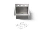 KOHLER K-3840-3-NA Vault 15" Top-/Undermount Bar Sink - Stainless Steel