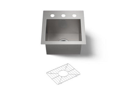 KOHLER K-3840-3-NA Vault 15" top-/undermount bar sink - Stainless Steel