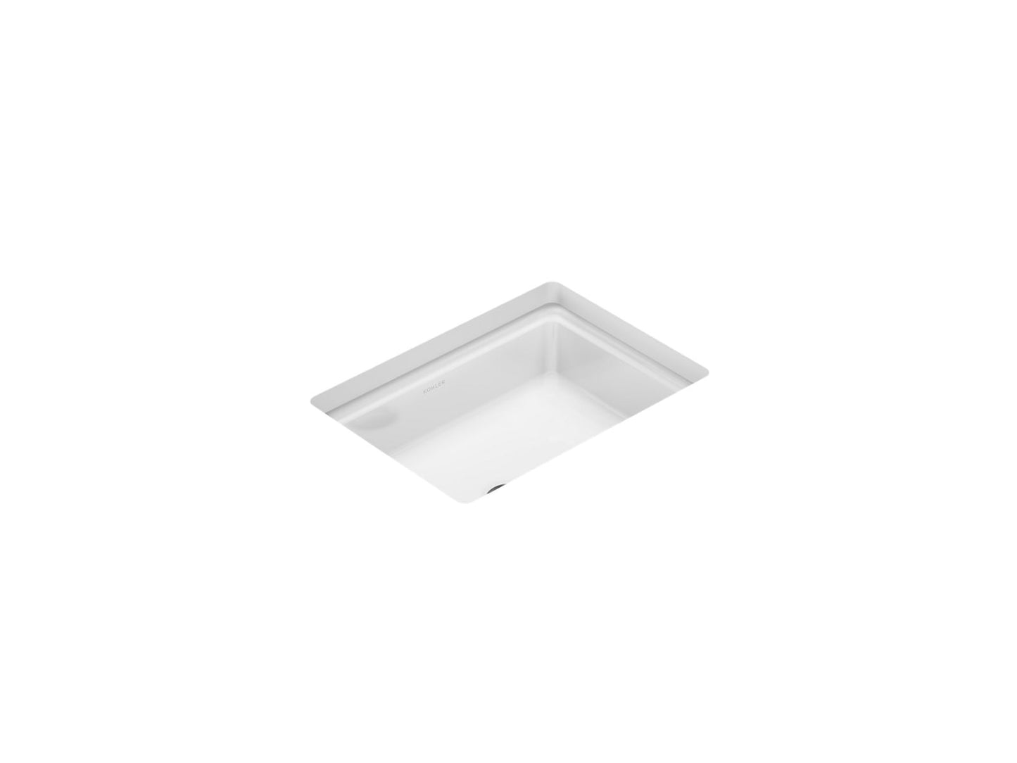 KOHLER K-38570-0 Claude by Studio McGee 16-9/16" rectangular undermount bathroom sink - White