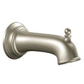 MOEN 3857BN Brantford 7 1/4" Tub Spout with 1/2" Slip Fit Connection From The  Collection (11.75"L X 5.88"W X 3.69"H) - Brushed Nickel