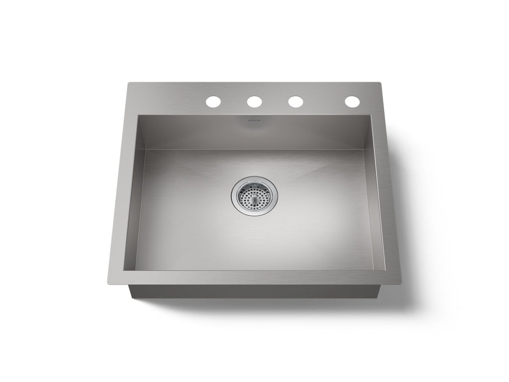 KOHLER K-3894-NA Vault 24" Undermount Single-Bowl Kitchen Sink - Stainless Steel