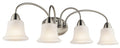 KICHLER 45884NI Nicholson 33" 4 Light Vanity Light with Satin Etched Glass in Brushed Nickel