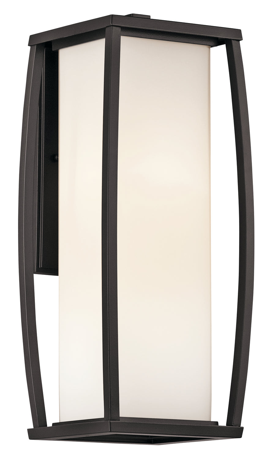 KICHLER 49339AZ Bowen 18" 2 Light Outdoor Wall Light With Satin Etched Cased Opal Glass In Architectural Bronze