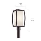 KICHLER 49342AZ Bowen 1 Light Post Light Architectural Bronze