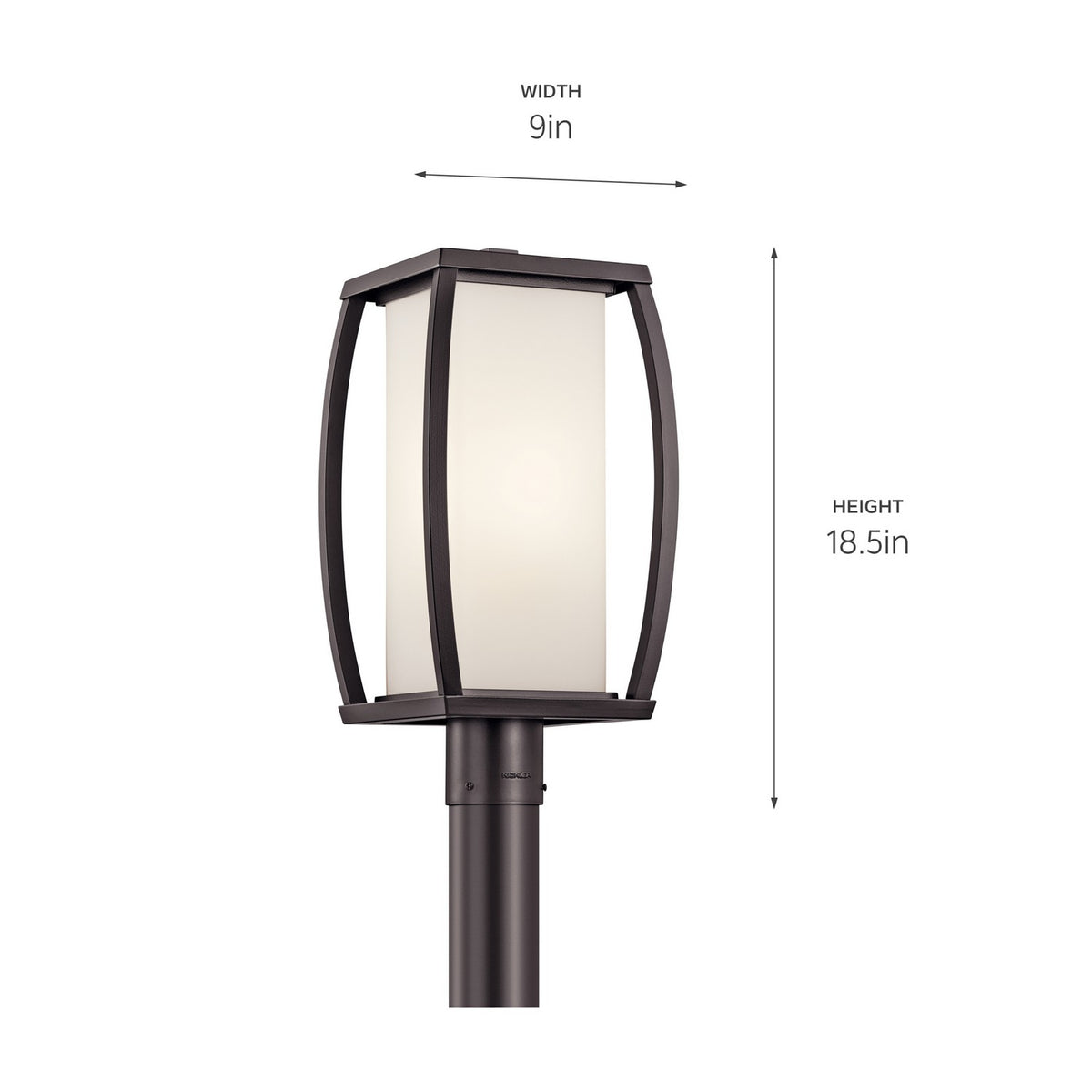 KICHLER 49342AZ Bowen 1 Light Post Light Architectural Bronze