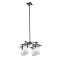 KICHLER 49638OZ Caterham 12.75 Inch 4 Light Chandelier With Satin Etched Cased Opal Glass In Olde Bronze