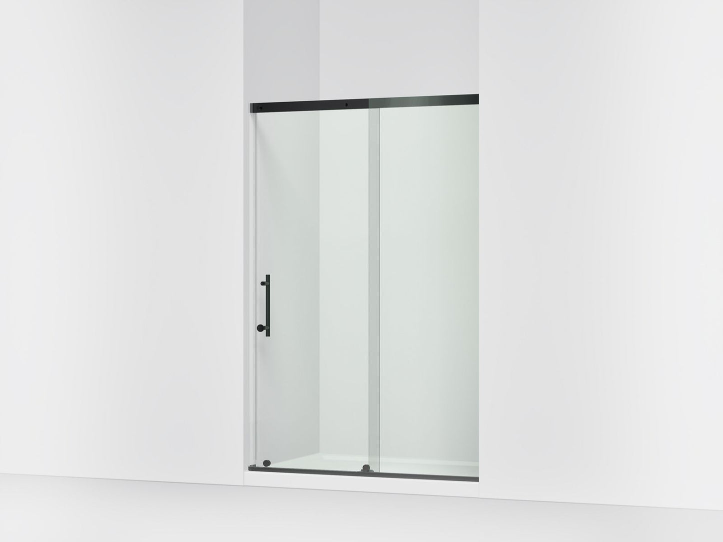 KOHLER K-39256-6L-BL Elate 44-5/8"-47-5/8" W x 70-1/2" H sliding shower door with 1/4"-thick Crystal Clear glass - Matte Black