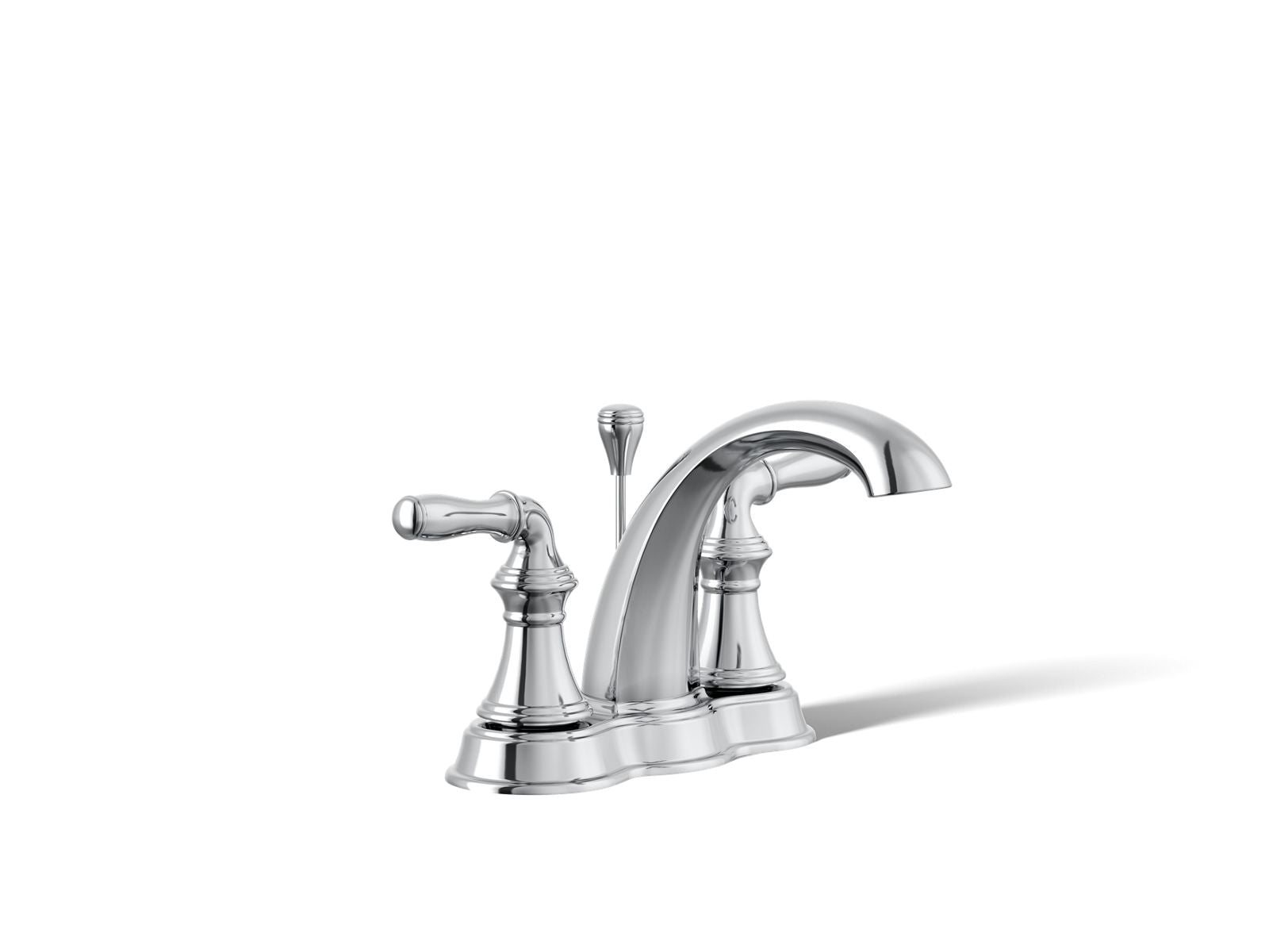 KOHLER K-393-N4-CP Devonshire Centerset Bathroom Sink Faucet, 1.2 Gpm - Polished Chrome