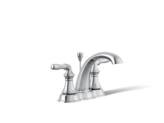 KOHLER K-393-N4-CP Devonshire Centerset bathroom sink faucet, 1.2 gpm - Polished Chrome