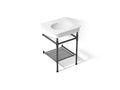 KOHLER K-39303-1-0BL Claude By Studio Mcgee 24" Rectangular Console Table Bathroom Sink - White With Black