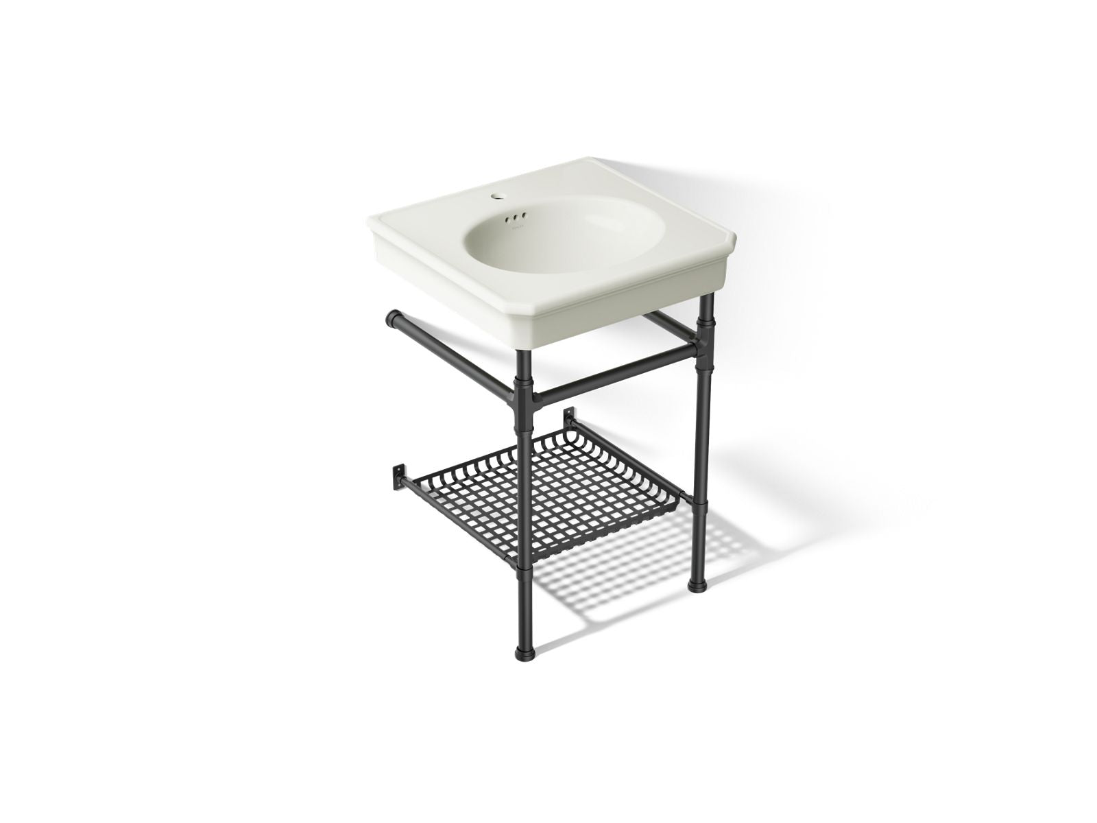 KOHLER K-39303-1-2BB Claude By Studio Mcgee 24" Rectangular Console Table Bathroom Sink - Dune With Matte Black