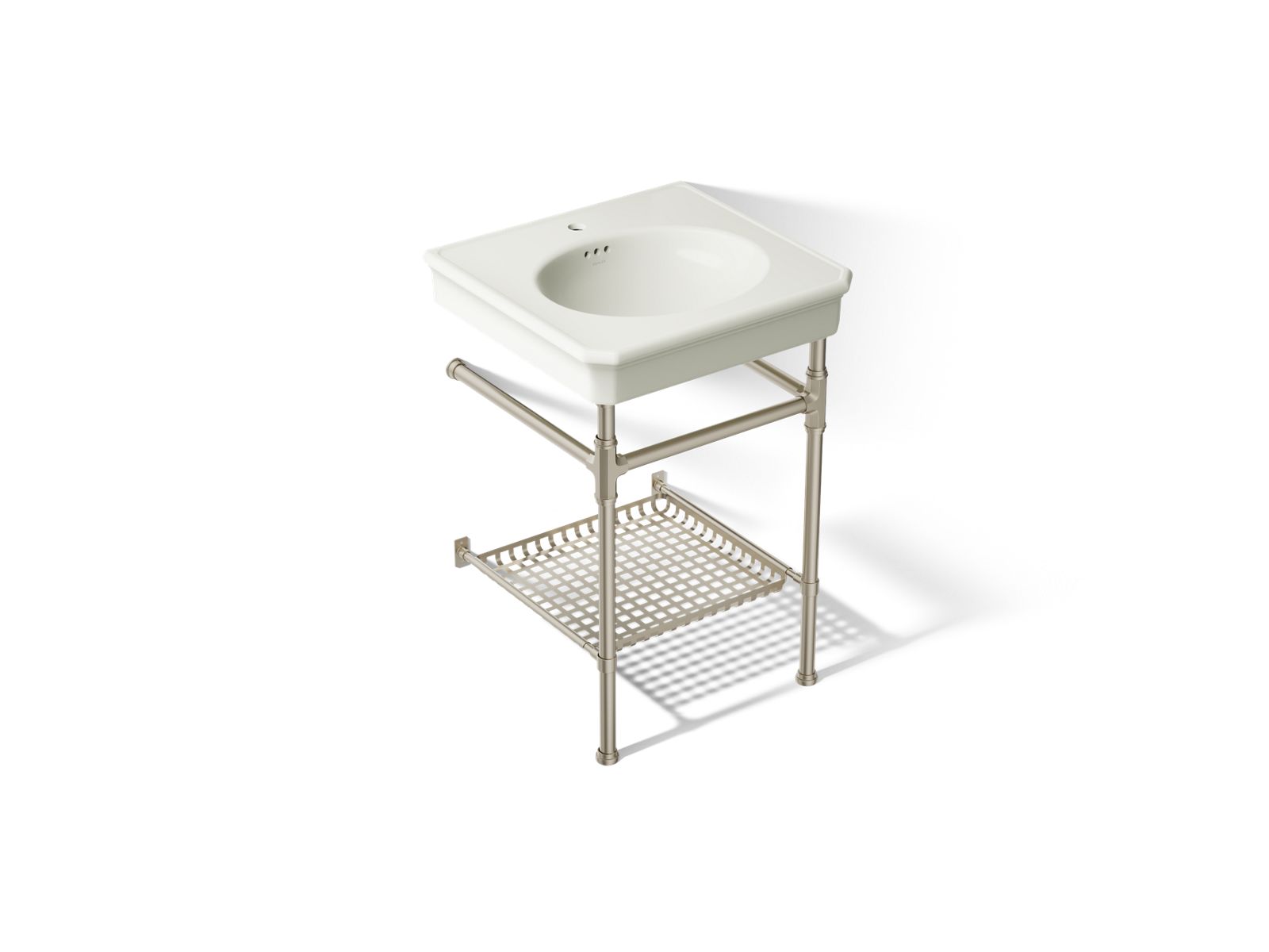 KOHLER K-39303-1-2BN Claude By Studio Mcgee 24" Rectangular Console Table Bathroom Sink - Vibrant Brushed Nickel