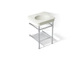 KOHLER K-39303-1-2CH Claude By Studio Mcgee 24" Rectangular Console Table Bathroom Sink - Dune With Polished Chrome