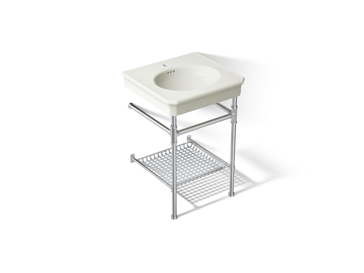 KOHLER K-39303-1-2CH Claude By Studio Mcgee 24" Rectangular Console Table Bathroom Sink - Dune With Polished Chrome