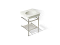 KOHLER K-39303-1-2SN Claude By Studio Mcgee 24" Rectangular Console Table Bathroom Sink - Dune With Vibrant Polished Nickel