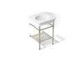 KOHLER K-39303-8-0BN Claude By Studio Mcgee 24" Rectangular Console Table Bathroom Sink - White With Brushed Nickel