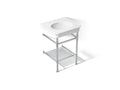 KOHLER K-39303-8-0CP Claude By Studio Mcgee 24" Rectangular Console Table Bathroom Sink - White With Polished Chrome