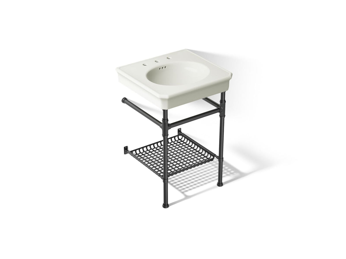 KOHLER K-39303-8-2BB Claude By Studio Mcgee 24" Rectangular Console Table Bathroom Sink - Dune With Matte Black