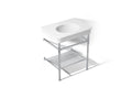 KOHLER K-39304-1-0CP Claude By Studio Mcgee 30" Rectangular Console Table Bathroom Sink - White With Polished Chrome