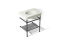 KOHLER K-39304-1-2BB Claude By Studio Mcgee 30" Rectangular Console Table Bathroom Sink - Dune With Matte Black