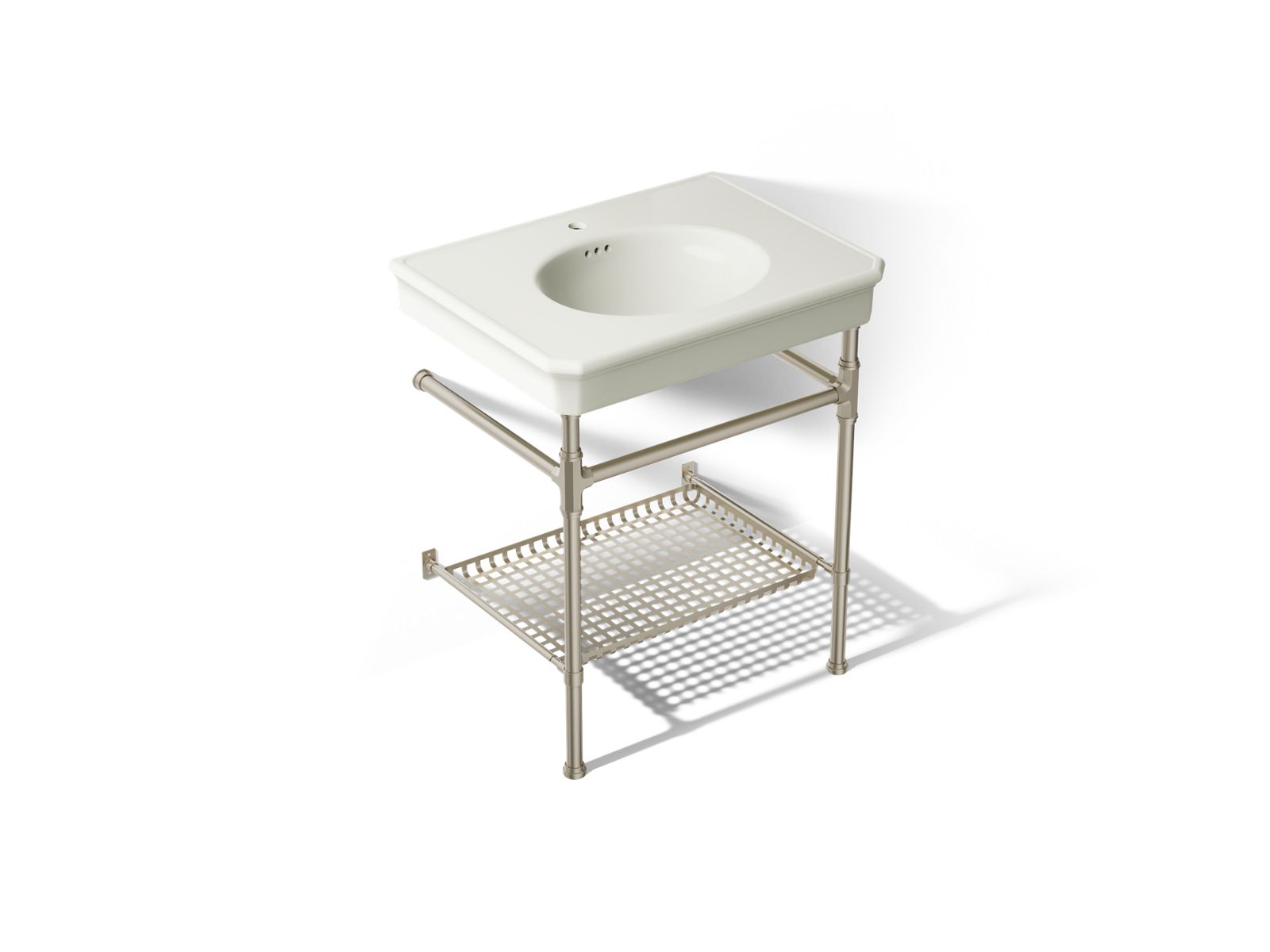 KOHLER K-39304-1-2BN Claude By Studio Mcgee 30" Rectangular Console Table Bathroom Sink - Vibrant Brushed Nickel