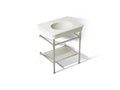 KOHLER K-39304-1-2SN Claude By Studio Mcgee 30" Rectangular Console Table Bathroom Sink - Dune With Vibrant Polished Nickel
