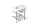 KOHLER K-39304-8-0CP Claude By Studio Mcgee 30" Rectangular Console Table Bathroom Sink - White With Polished Chrome