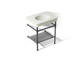 KOHLER K-39304-8-2BB Claude By Studio Mcgee 30" Rectangular Console Table Bathroom Sink - Dune With Matte Black