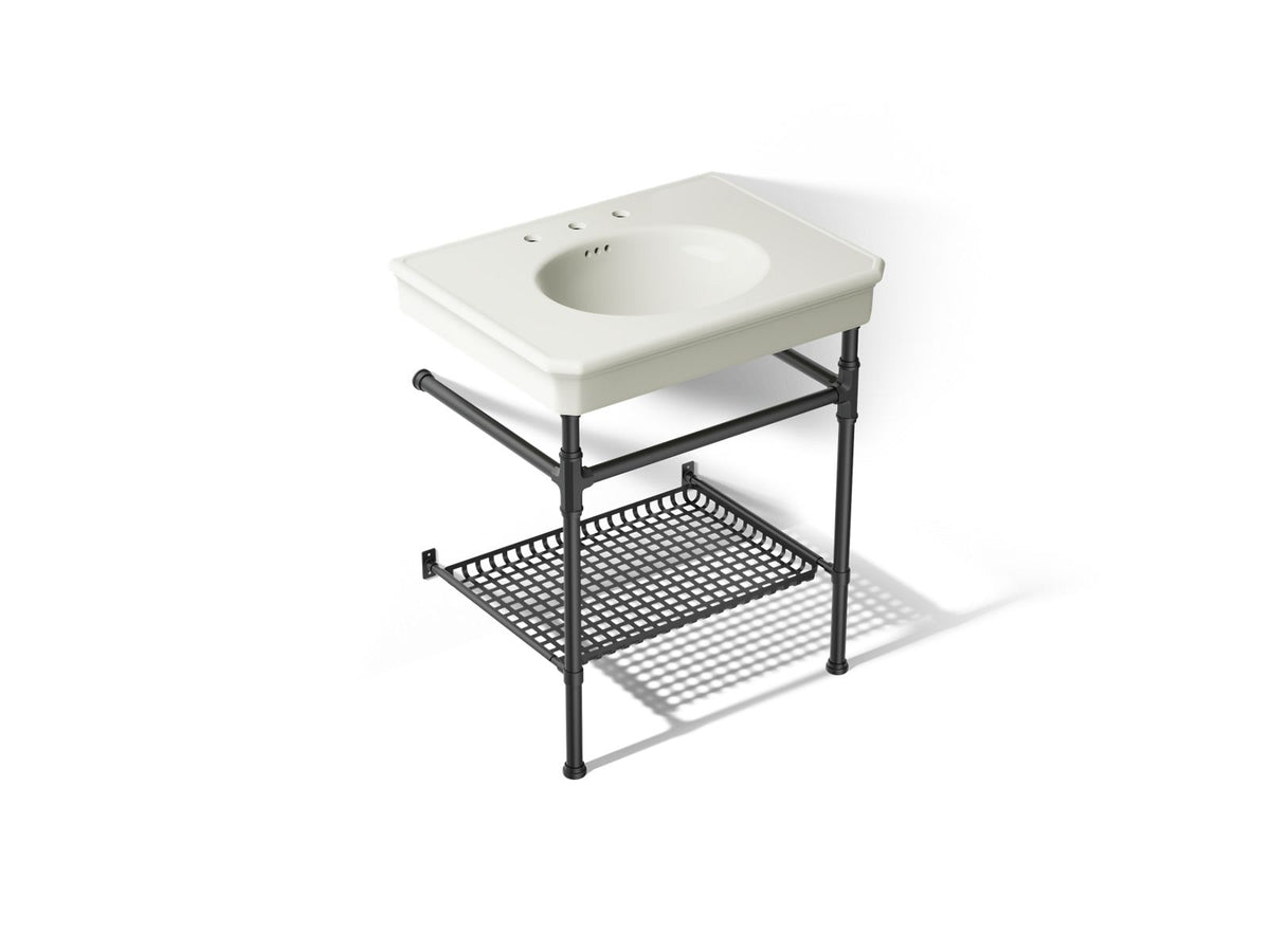 KOHLER K-39304-8-2BB Claude By Studio Mcgee 30" Rectangular Console Table Bathroom Sink - Dune With Matte Black