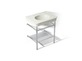 KOHLER K-39304-8-2CH Claude By Studio Mcgee 30" Rectangular Console Table Bathroom Sink - Dune With Polished Chrome