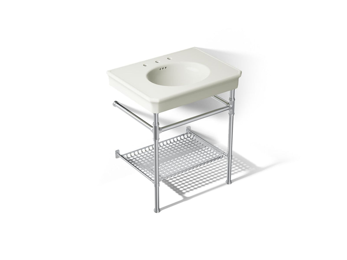 KOHLER K-39304-8-2CH Claude By Studio Mcgee 30" Rectangular Console Table Bathroom Sink - Dune With Polished Chrome