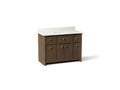 KOHLER K-39308-DAK Claude By Studio Mcgee 48" Bathroom Vanity Cabinet With Sink And Quartz Top - Draper Oak