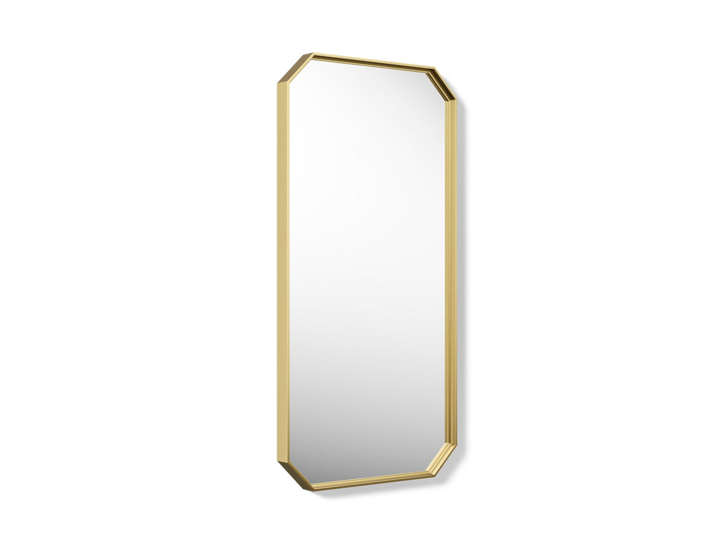 KOHLER K-39311-2MB Claude by Studio McGee 18" x 36" rectangular framed mirror - Vibrant Brushed Moderne Brass