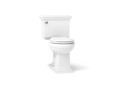 KOHLER K-33815-0 Memoirs Stately ContinuousClean two-piece round-front toilet, 1.28 gpf - White