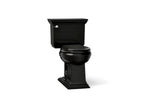 KOHLER K-3933-7 Memoirs Stately Two-Piece Round-Front Toilet, 1.28 Gpf - Black Black
