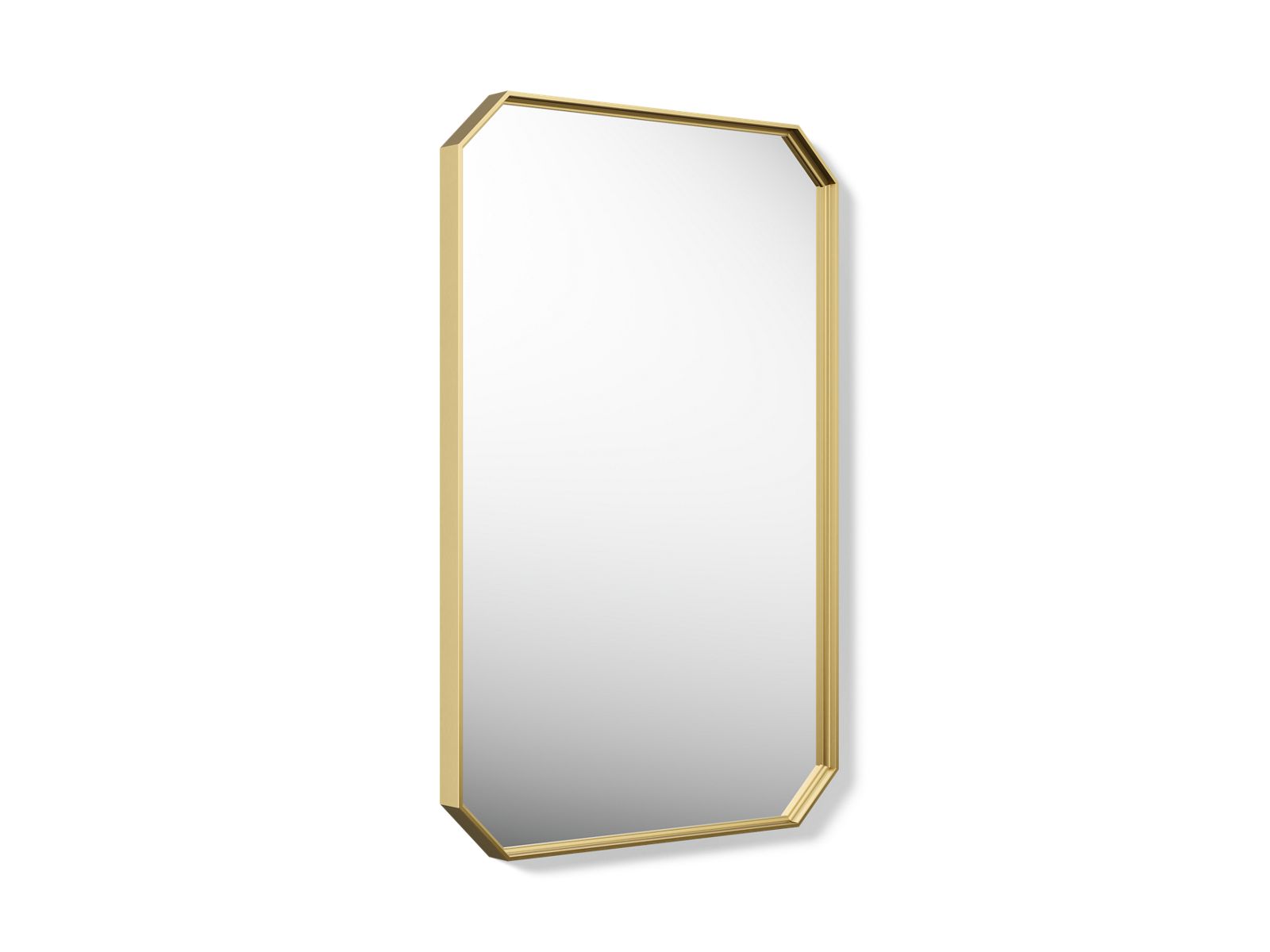 KOHLER K-39337-2MB Claude By Studio Mcgee 22" X 34" Rectangular Framed Mirror - Vibrant Brushed Moderne Brass
