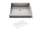 KOHLER K-3936-NA Vault 29-1/2" Undermount Single-Bowl Farmhouse Kitchen Sink - Stainless Steel