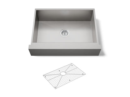 KOHLER K-3936-NA Vault 29-1/2" undermount single-bowl farmhouse kitchen sink - Stainless Steel