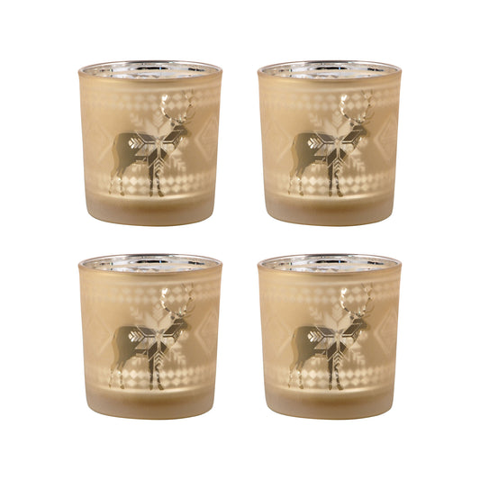 ELK STUDIO 394591/S4 Reindeer Votives Holders (Set of 4)