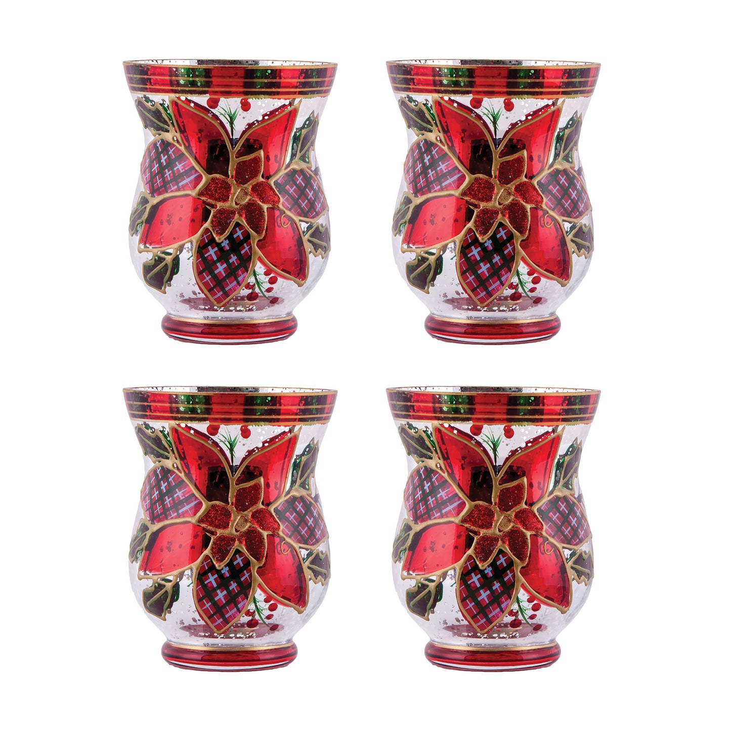 ELK STUDIO 394638/S4 Poinsettia Votives (Set of 4)