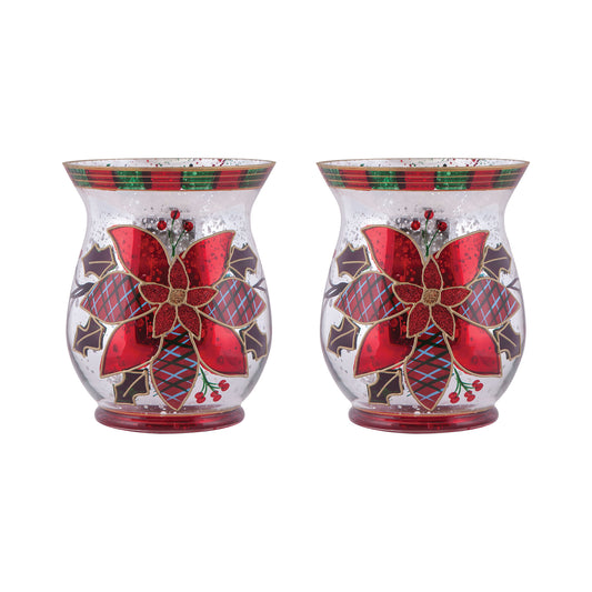 ELK STUDIO 394645/S2 Poinsettia Pillar (Set of 2)