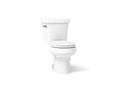 KOHLER K-3947-0 Wellworth Two-Piece Round-Front Toilet, 1.28 Gpf - White