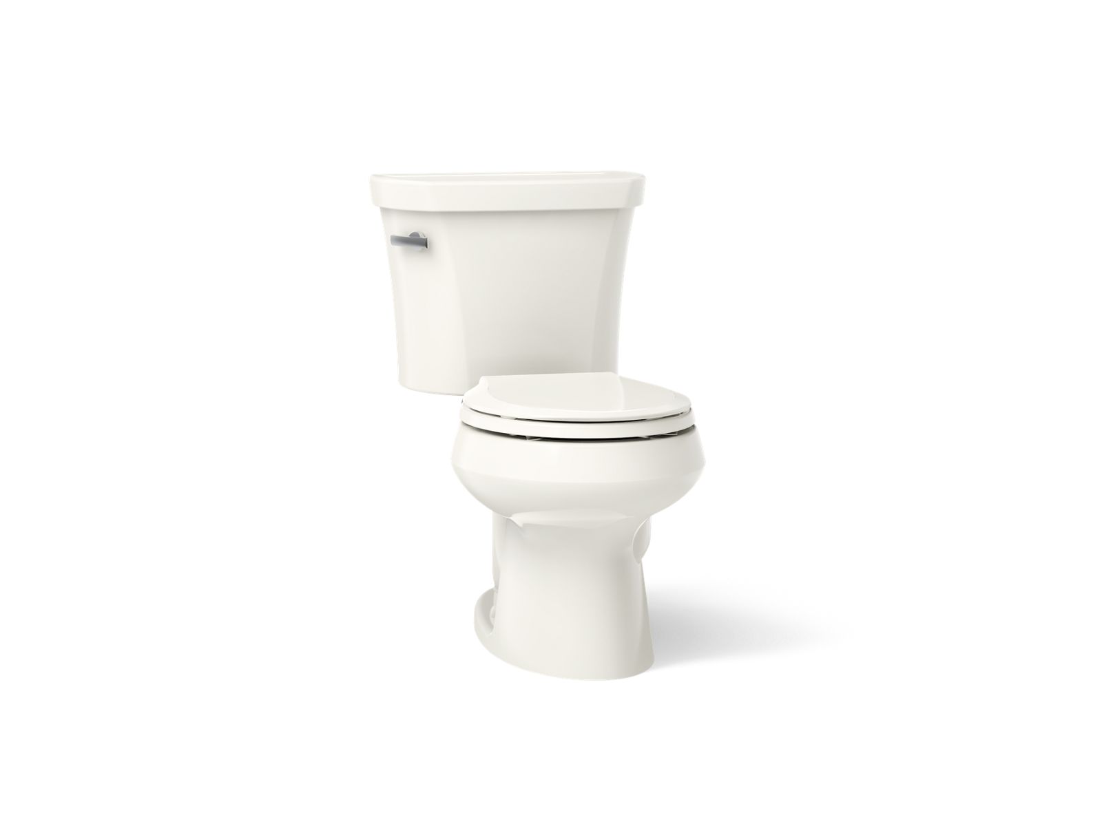 KOHLER K-3947-96 Wellworth Two-Piece Round-Front Toilet, 1.28 Gpf - Biscuit