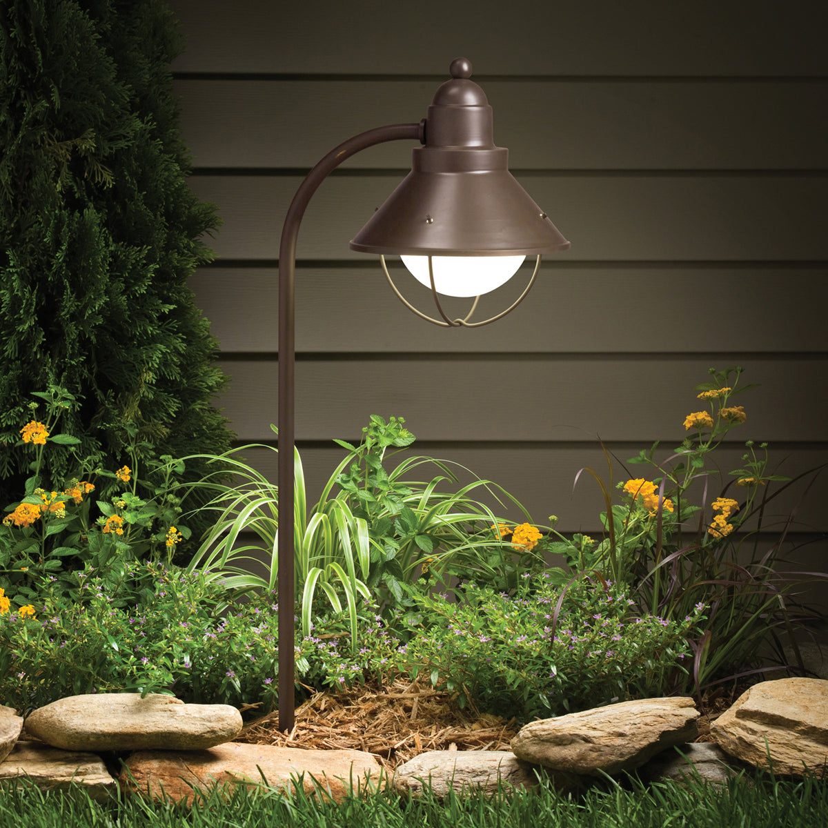 KICHLER 15239OZ Traditional Marine Lantern 120V Path Light Olde Bronze