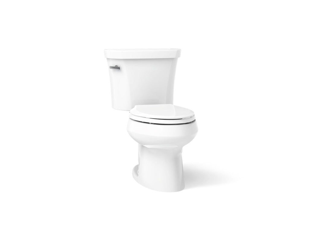 KOHLER K-3948-0 Wellworth Two-Piece Elongated Toilet, 1.28 Gpf - White