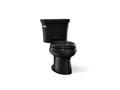 KOHLER K-3948-7 Wellworth Two-Piece Elongated Toilet, 1.28 Gpf - Black Black