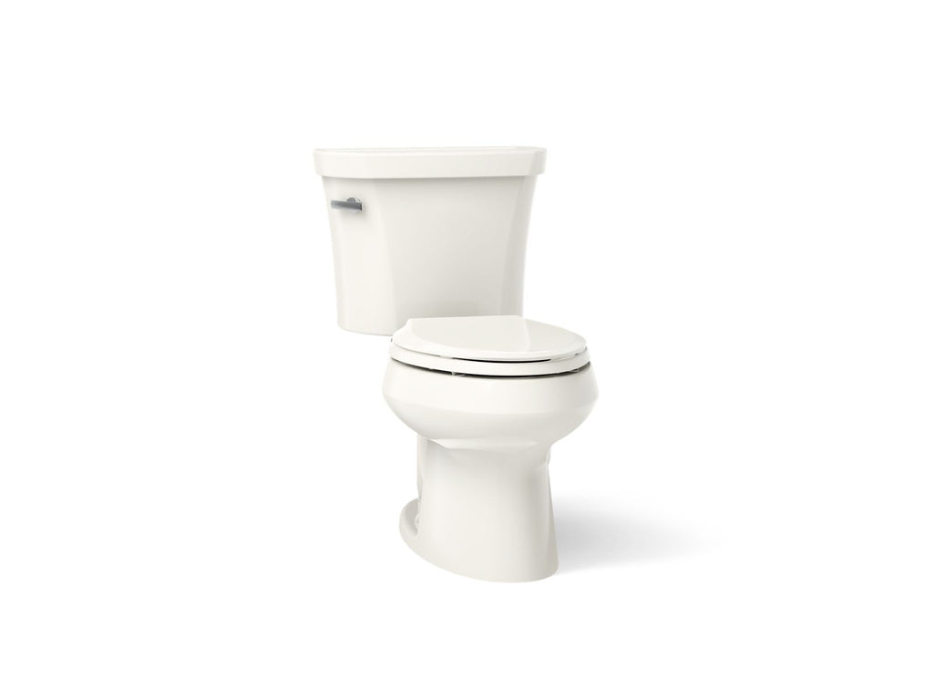 KOHLER K-3948-96 Wellworth Two-Piece Elongated Toilet, 1.28 Gpf - Biscuit