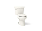 KOHLER K-3948-96 Wellworth Two-Piece Elongated Toilet, 1.28 Gpf - Biscuit