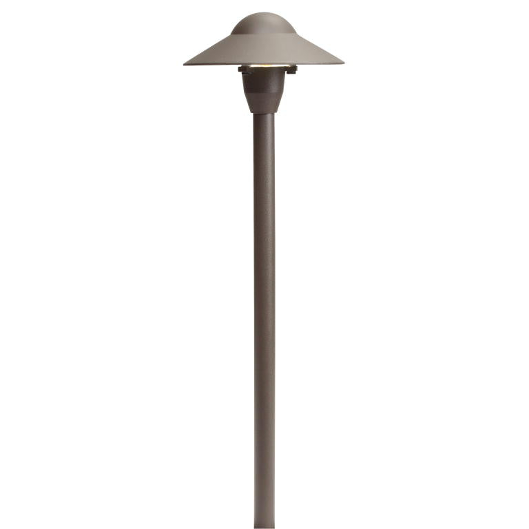 KICHLER 15470AZT 12V Cast Brass 6" Dome Path Light Textured Architectural Bronze